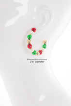 Load image into Gallery viewer, Christmas Bulb Hoops
