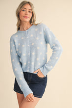 Load image into Gallery viewer, Sky Blue Polka Dot Sweater
