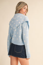 Load image into Gallery viewer, Sky Blue Polka Dot Sweater
