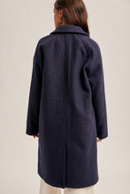 Load image into Gallery viewer, Navy Teddy Textured Coat
