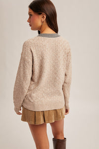 Hem + Thread Taupe + Grey Cardigan