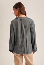 Load image into Gallery viewer, Hem + Thread Slate Ruffle V-Neck Top
