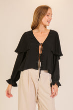 Load image into Gallery viewer, Black Cape Top
