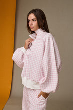 Load image into Gallery viewer, Pink Gingham Snap Pullover
