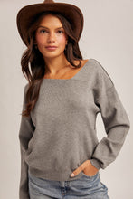 Load image into Gallery viewer, Charcoal Asymmetric Sweater
