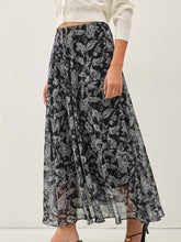 Load image into Gallery viewer, Black Paisley Maxi Skirt
