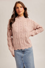 Load image into Gallery viewer, Pink Scalloped Edge Sweater
