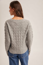 Load image into Gallery viewer, Grey Open Tie Sweater
