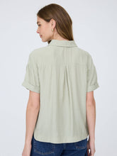Load image into Gallery viewer, Sage Textured Button Up Top

