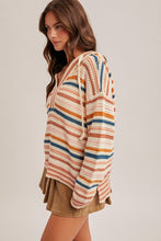 Load image into Gallery viewer, Striped Open Knit Sweater
