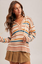 Load image into Gallery viewer, Striped Open Knit Sweater
