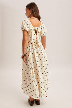 Load image into Gallery viewer, Cream + Brown Polka Dot Dress
