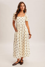Load image into Gallery viewer, Cream + Brown Polka Dot Dress
