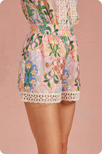 Load image into Gallery viewer, Garden Party Crochet Trim Shorts
