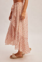 Load image into Gallery viewer, Red Ruffle Floral Skirt
