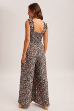 Load image into Gallery viewer, Hem + Thread Black Smocked Floral Jumpsuit
