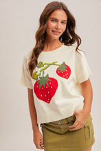 Load image into Gallery viewer, Hem + Thread Strawberry Sweater Top
