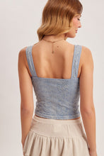 Load image into Gallery viewer, Hem + Thread Blue Floral Seamless Tank
