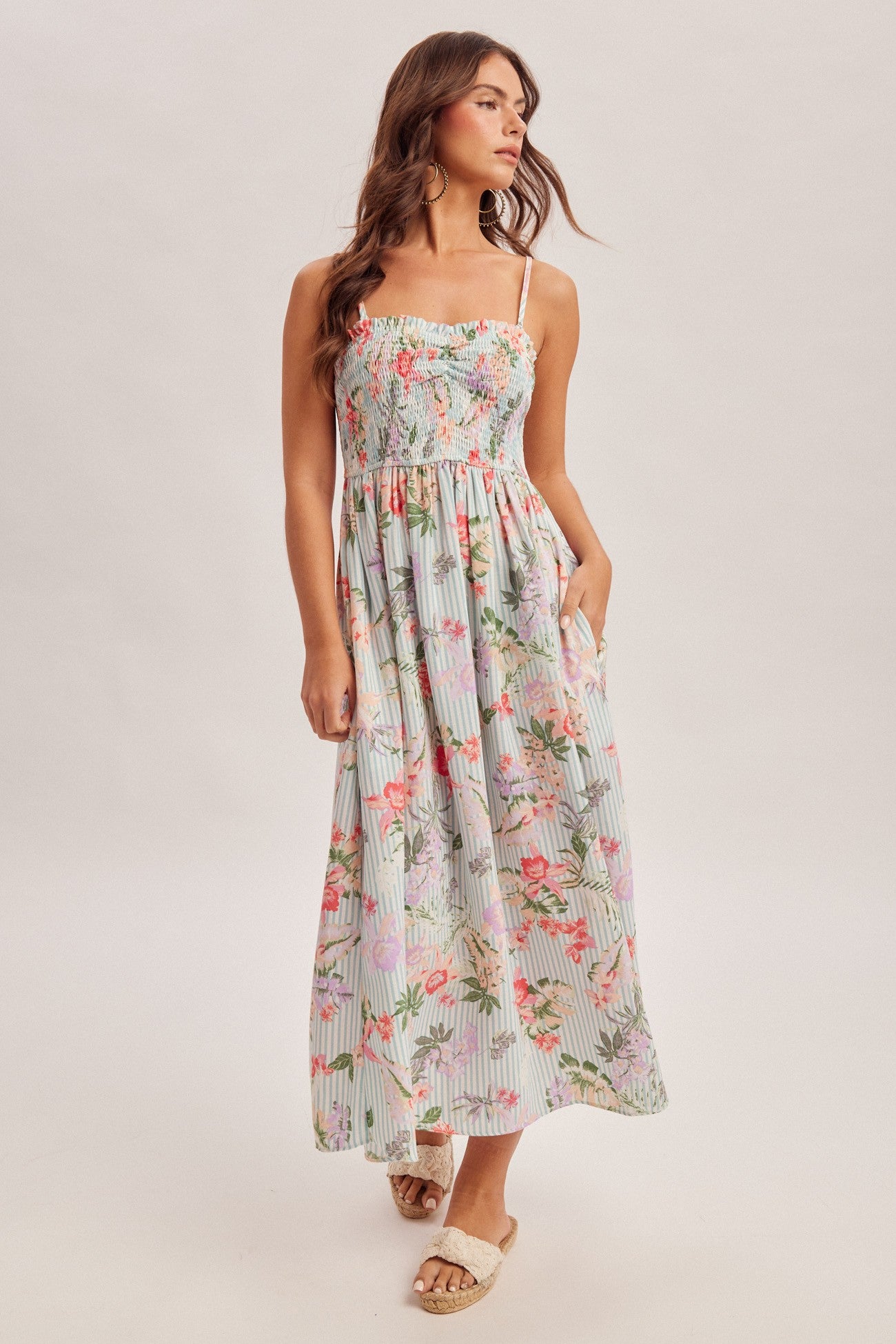 Can You Still Buy Mint Juul Pods Hem + Thread Aqua Stripe Smocked Floral Dress Adorn Can You Still Buy Mint Juul Pods Hem + Thread Aqua Stripe Smocked Floral Dress Adorn
