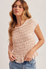 Load image into Gallery viewer, Hem + Thread Light Pink Floral Smocked Top
