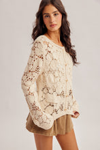 Load image into Gallery viewer, Natural Crochet Cardigan
