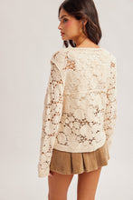 Load image into Gallery viewer, Natural Crochet Cardigan
