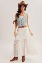 Load image into Gallery viewer, White Lace Panel Skirt
