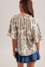 Load image into Gallery viewer, Ivory + Black Boho V-Neck Top
