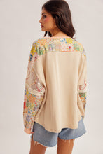 Load image into Gallery viewer, Hem + Thread Natural Patchwork Top
