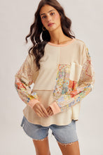 Load image into Gallery viewer, Hem + Thread Natural Patchwork Top
