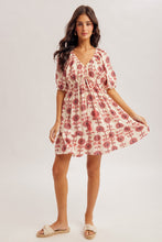 Load image into Gallery viewer, Hem + Thread Rose Floral V-Neck Dress
