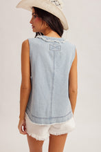 Load image into Gallery viewer, Striped Denim Tank
