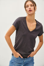 Load image into Gallery viewer, Charcoal V-Neck Tee
