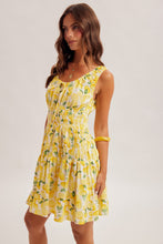 Load image into Gallery viewer, Lemon Smock Waist Dress
