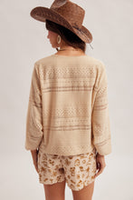 Load image into Gallery viewer, Hem + Thread Natural Drawstring Sweater
