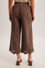 Load image into Gallery viewer, Brown Eyelet Culotte Pants
