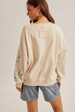 Load image into Gallery viewer, Hem + Thread Ivory Watercolor Floral Sweatshirt
