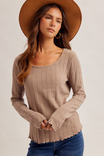 Load image into Gallery viewer, Mocha Scoop Ribbed Top
