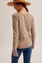 Load image into Gallery viewer, Mocha Scoop Ribbed Top

