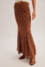 Load image into Gallery viewer, Brown Lace Maxi Skirt

