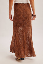 Load image into Gallery viewer, Brown Lace Maxi Skirt

