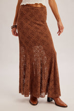 Load image into Gallery viewer, Brown Lace Maxi Skirt
