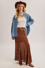Load image into Gallery viewer, Brown Lace Maxi Skirt
