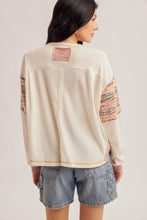 Load image into Gallery viewer, Cream Waffle Henley
