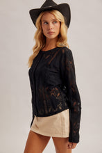 Load image into Gallery viewer, Black Lace Cardigan
