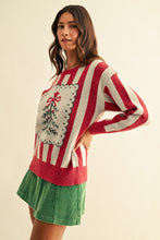 Load image into Gallery viewer, Striped Christmas Tree Sweater
