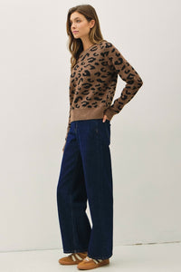 Brown Leopard Sweater