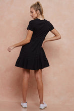 Load image into Gallery viewer, Black Babydoll Pleated Dress
