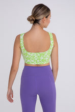 Load image into Gallery viewer, Green Daisy Sports Bra
