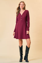 Load image into Gallery viewer, Maroon Knit Dress
